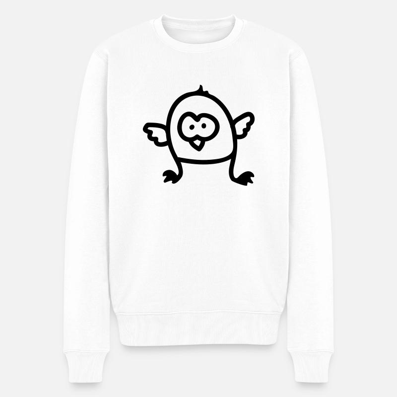 Little Bird - Line - Pull Premium bio Homme - blanc