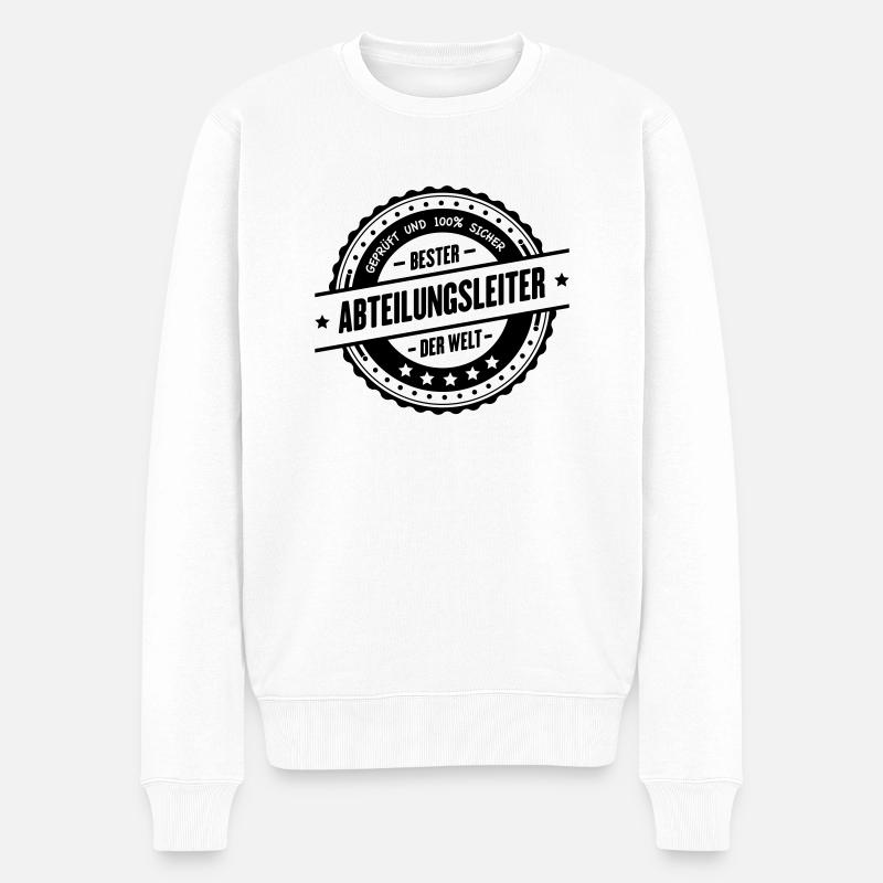 Bester Abteilungsleiter - Männer Premium Bio Pullover - Weiß