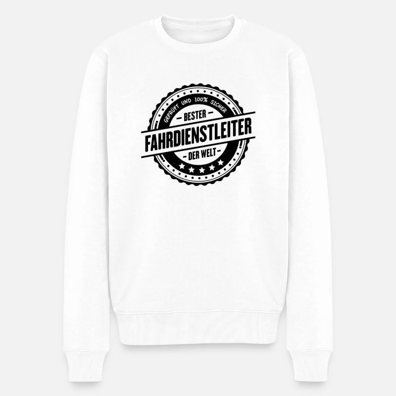 Bester Fahrdienstleiter - Männer Premium Bio Pullover - Weiß