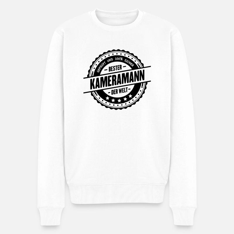 Bester Kameramann - Männer Premium Bio Pullover - Weiß
