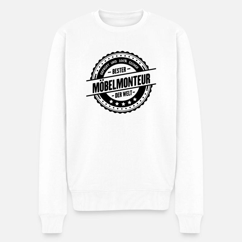 Bester Möbelmonteur - Männer Premium Bio Pullover - Weiß