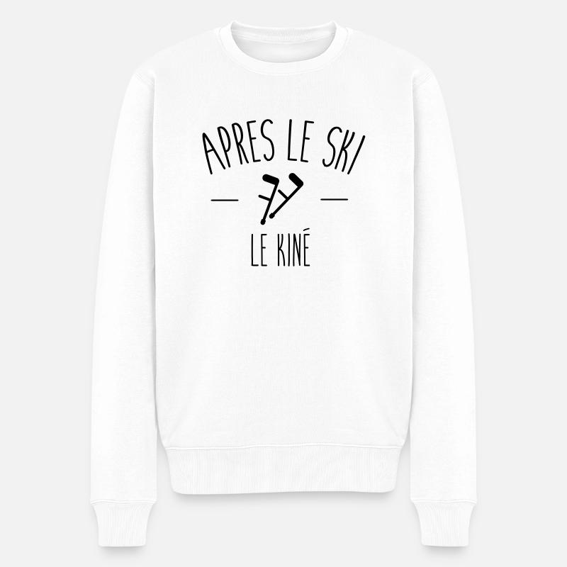 Après le ski, le kiné - Pull Premium bio Homme - blanc