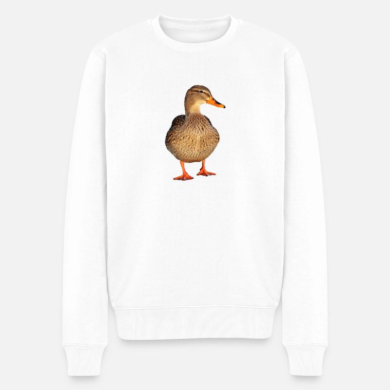 duck59 - Männer Premium Bio Pullover - Weiß