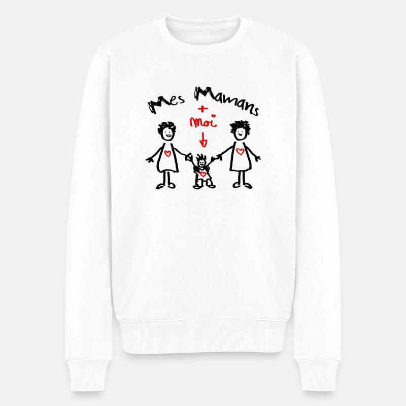 Mes_mamans__moi - Pull Premium bio Homme - blanc