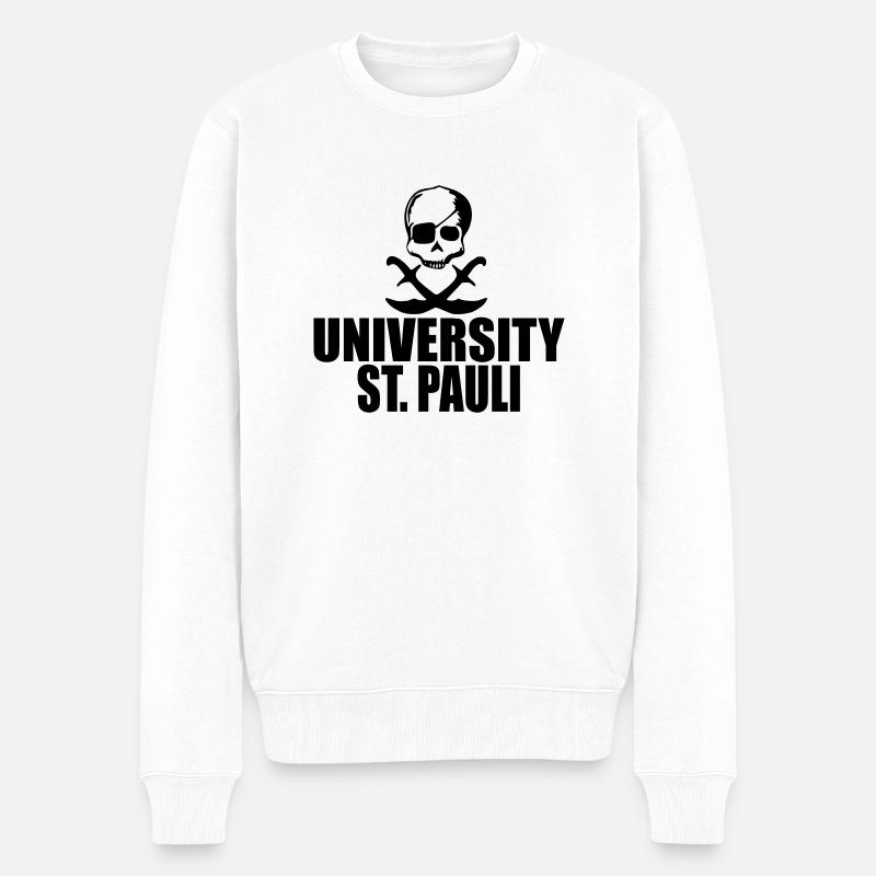 university st pauli - Männer Premium Bio Pullover - Weiß
