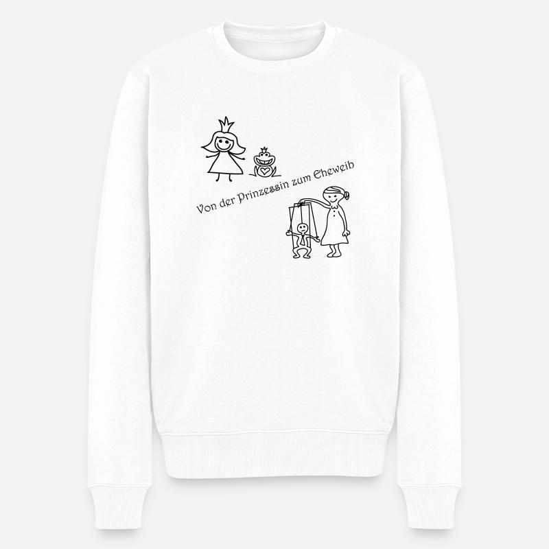 De princesse à épouse - Pull Premium bio Homme - blanc