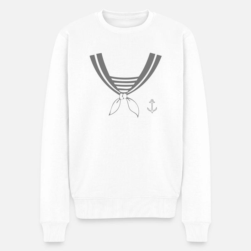 sailor - Männer Premium Bio Pullover - Weiß