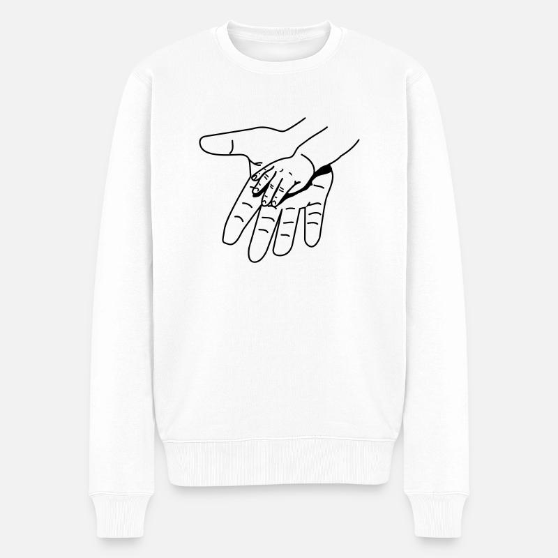hand_in_hand - Pull Premium bio Homme - blanc