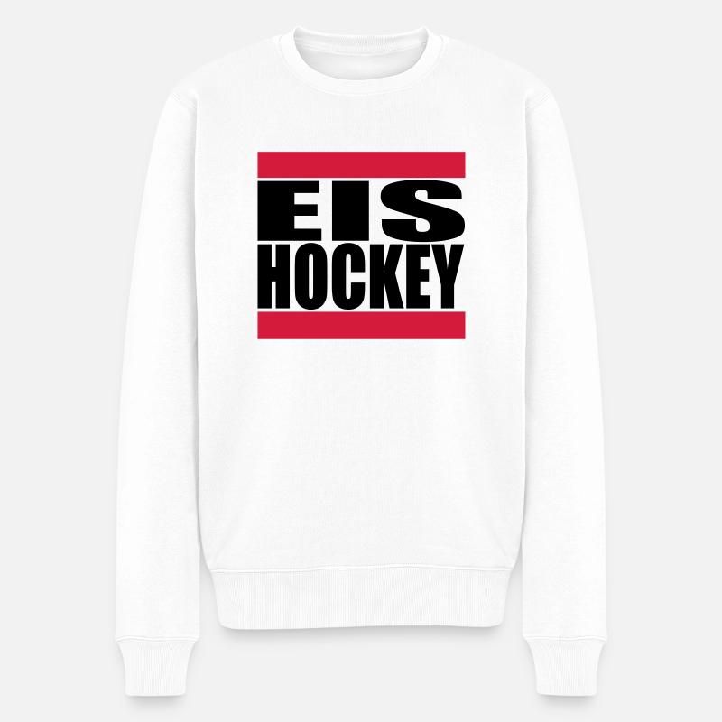 eishockey - Männer Premium Bio Pullover - Weiß
