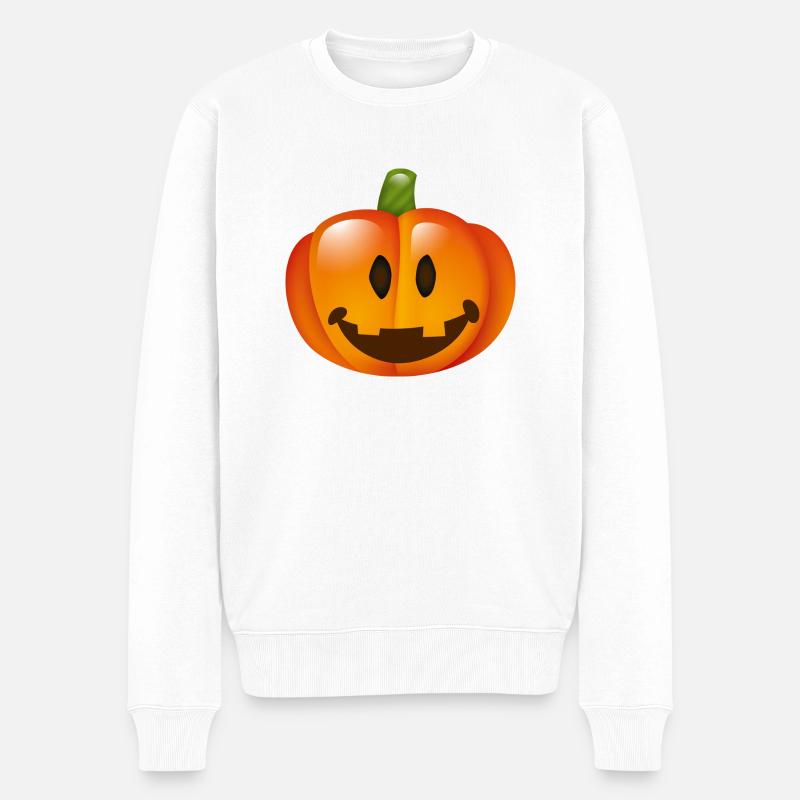 Smiley Pumpkin - Pull Premium bio Homme - blanc