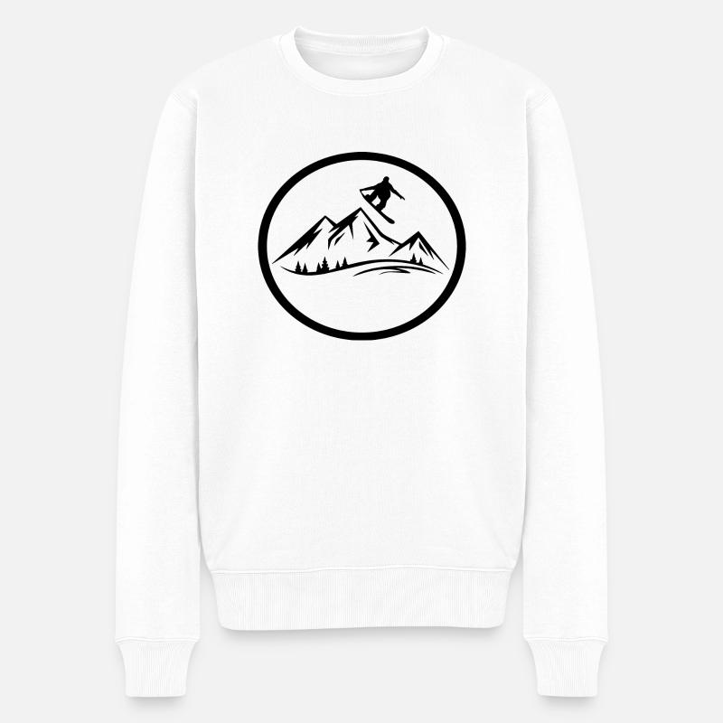 Snowboard Snowboarder - Pull Premium bio Homme - blanc