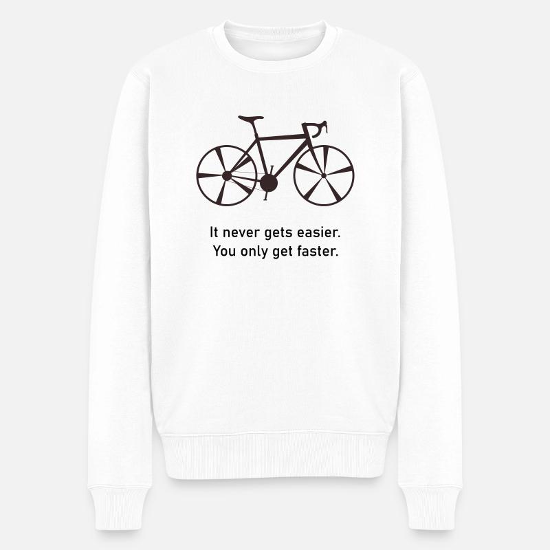 Fahrradweisheit #1 - Männer Premium Bio Pullover - Weiß