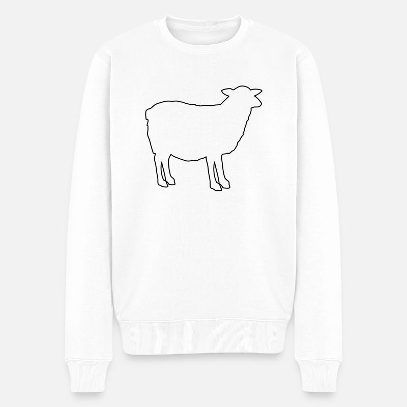 Schaf - Männer Premium Bio Pullover - Weiß