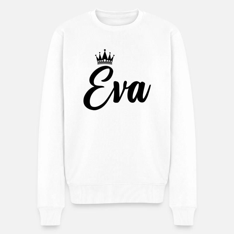 eva - Männer Premium Bio Pullover - Weiß