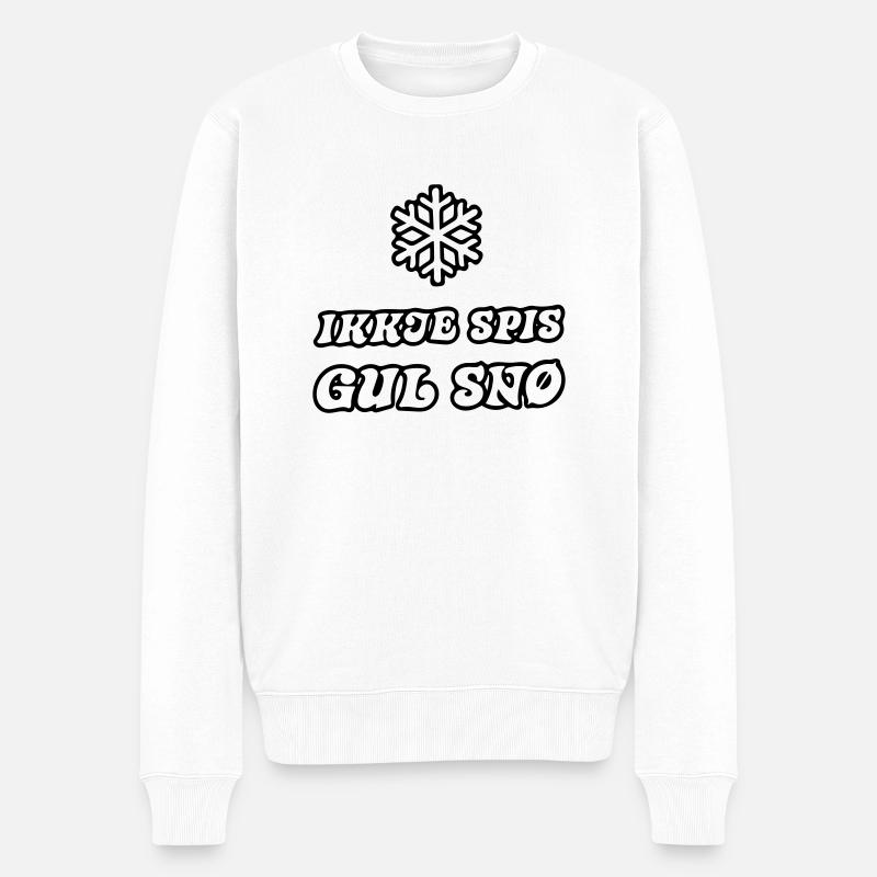 neige jaune - Pull Premium bio Homme - blanc