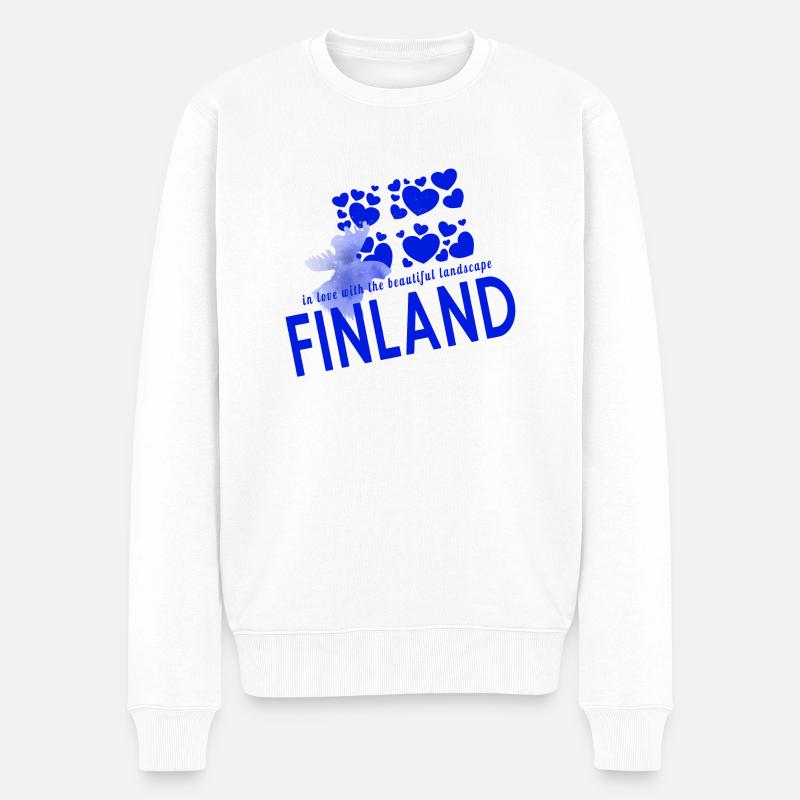 Finlande Finlande - Pull Premium bio Homme - blanc