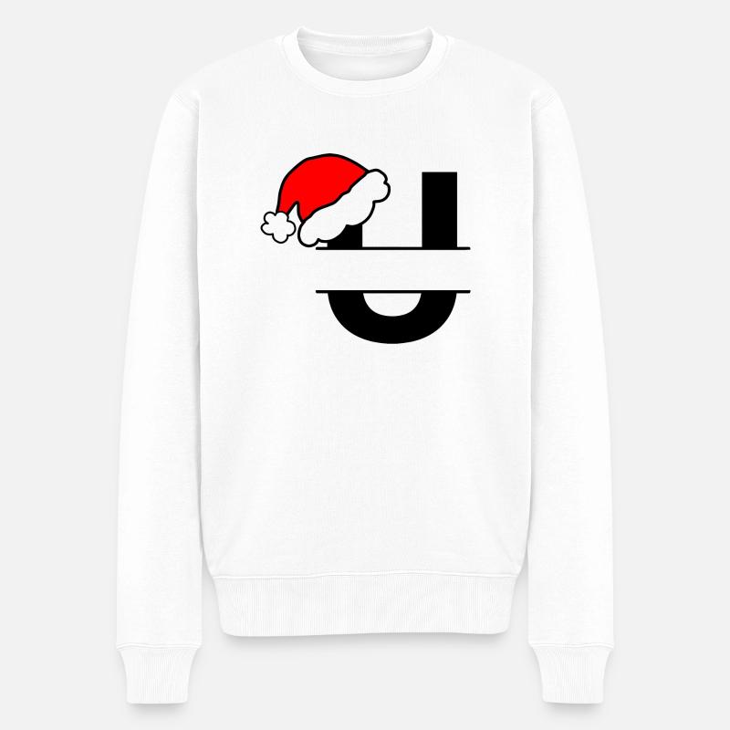 Weihnachtsalphabet Brief Sie zum Personalisieren - Männer Premium Bio Pullover - Weiß