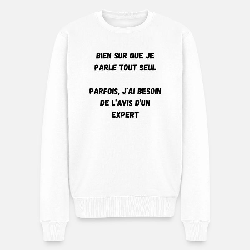 parle seul - Pull Premium bio Homme - blanc