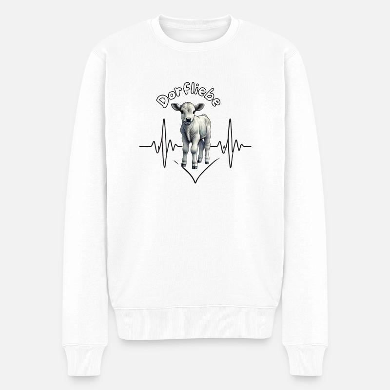 Dorfliebe - Männer Premium Bio Pullover - Weiß
