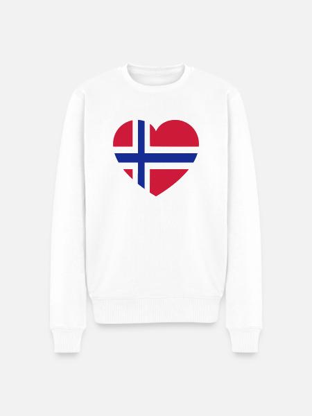 norge - Men's Premium Organic Jumper - white