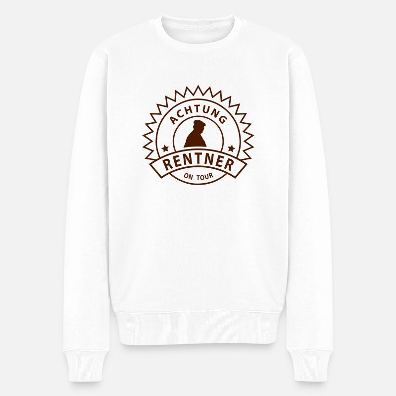Rentner - Männer Premium Bio Pullover - Weiß