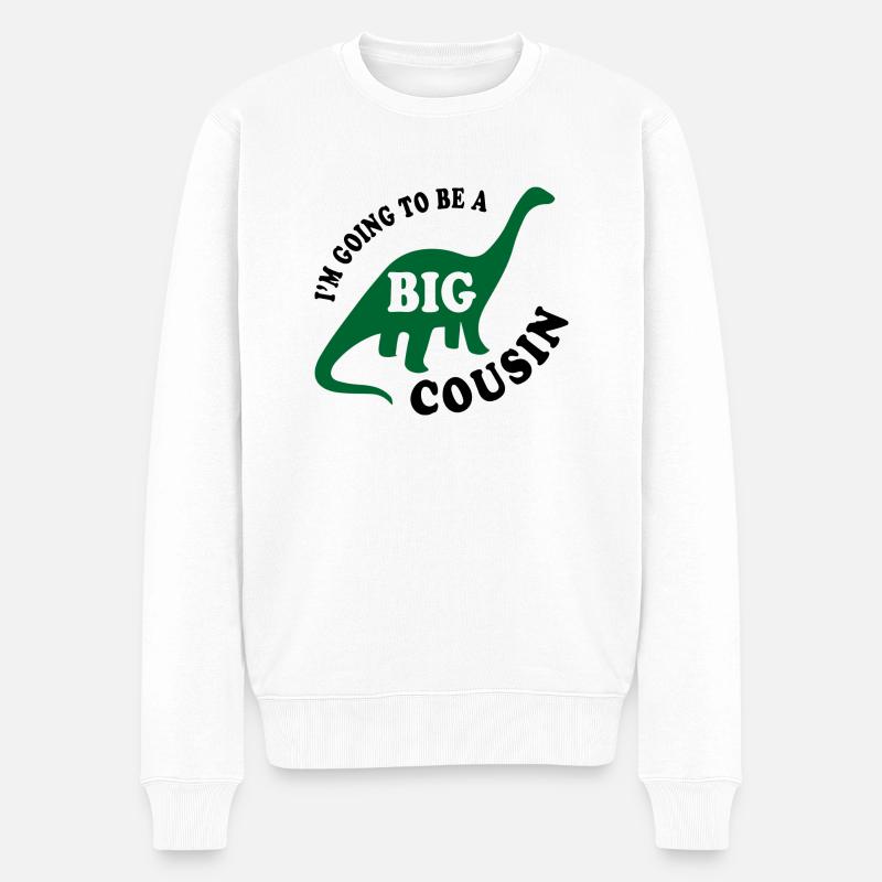 Big Cousin To Be - Pull Premium bio Homme - blanc
