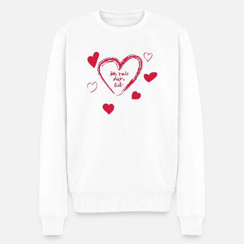 Liebe - Pull Premium bio Homme - blanc