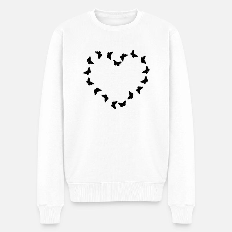 love_papillon - Pull Premium bio Homme - blanc