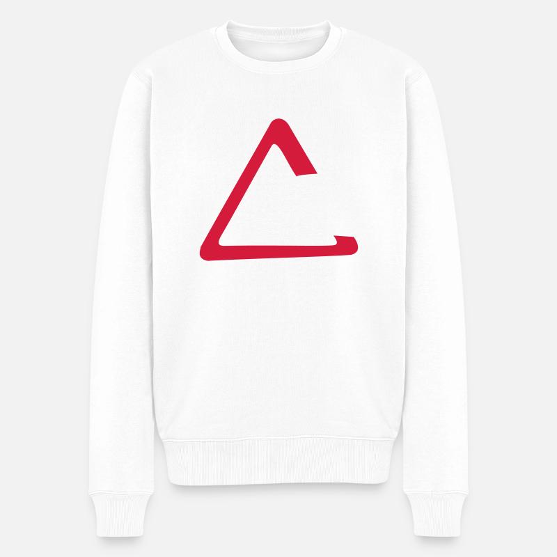 Warndreieck - Männer Premium Bio Pullover - Weiß