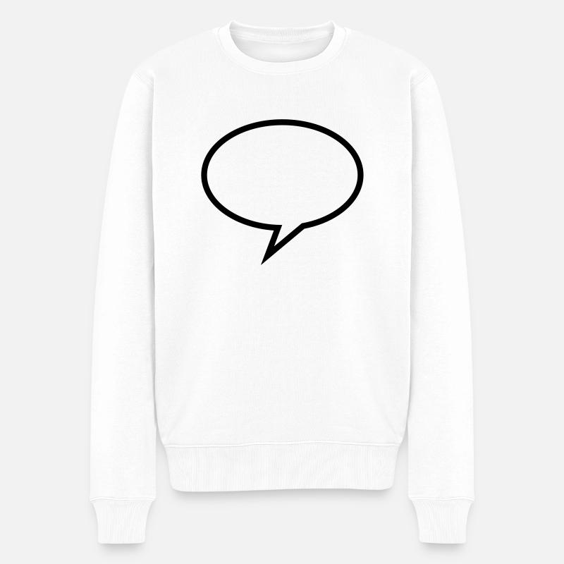 Speech Bubble - Männer Premium Bio Pullover - Weiß