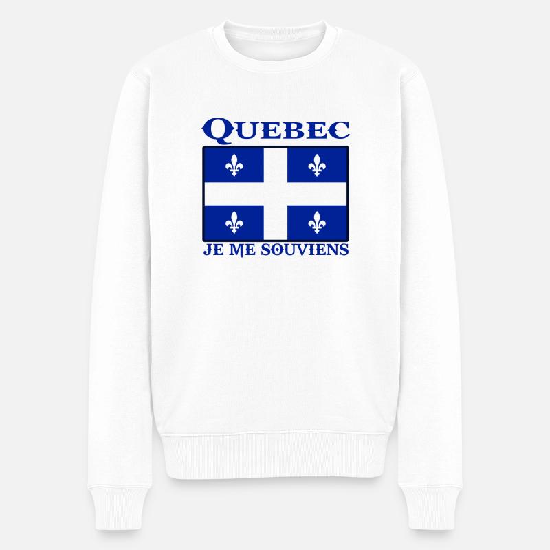 quebec - Männer Premium Bio Pullover - Weiß