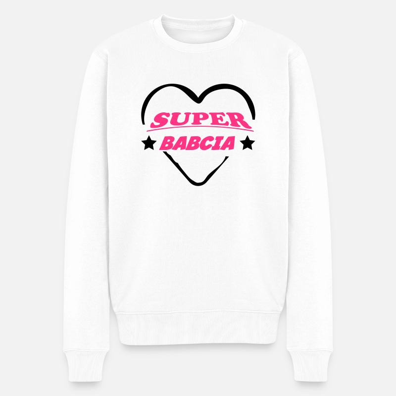 Super babcia - Pull Premium bio Homme - blanc