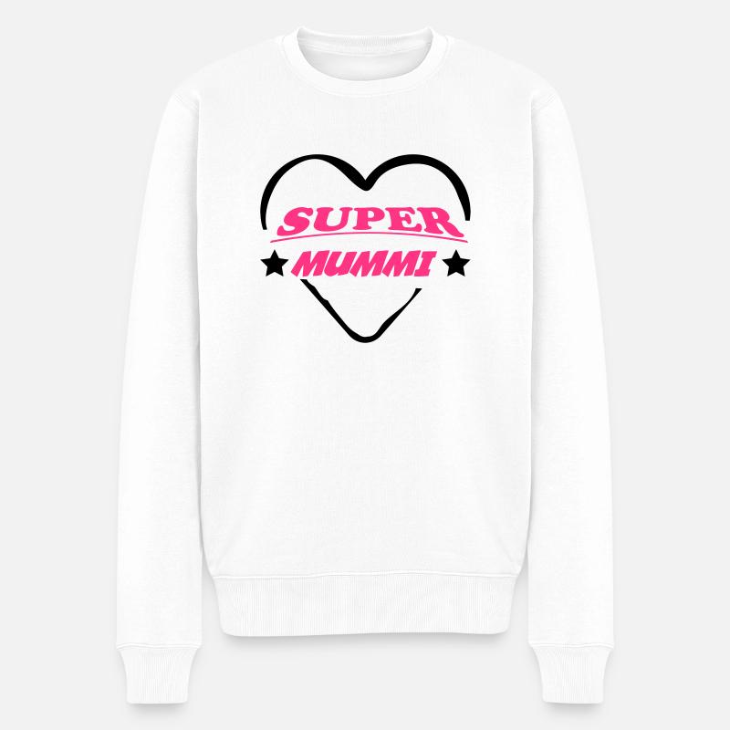 Super mummi - Pull Premium bio Homme - blanc
