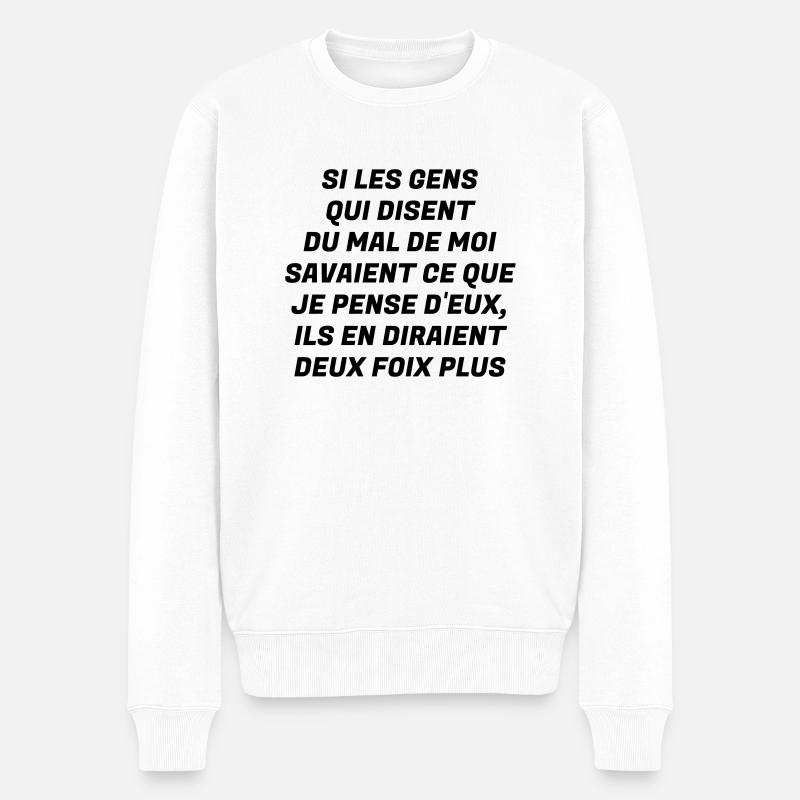 Humour - Drôle - Blague - Rire - Fun - Cool - Pull Premium bio Homme - blanc