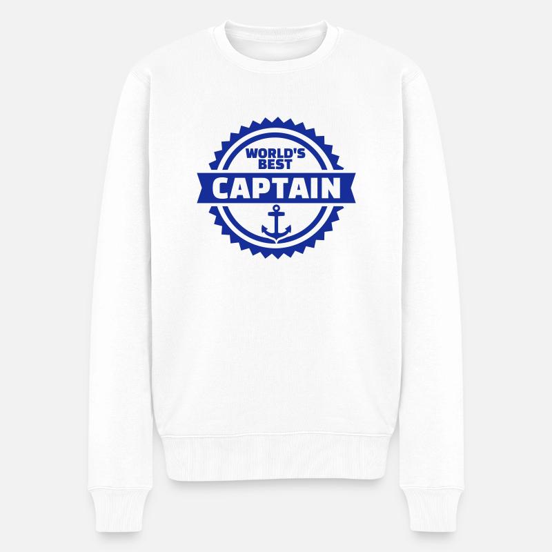 Capitaine - Pull Premium bio Homme - blanc