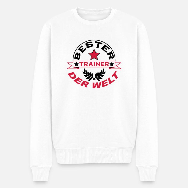 Bester trainer der welt - Pull Premium bio Homme - blanc
