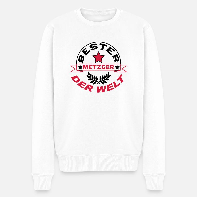 Metzger Backer Butcher Baker Vati - Pull Premium bio Homme - blanc