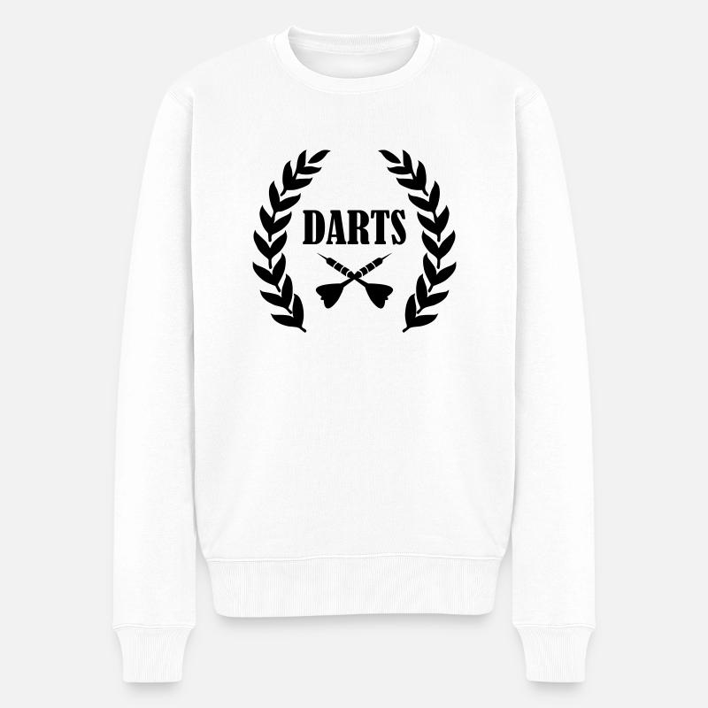 darts - Männer Premium Bio Pullover - Weiß