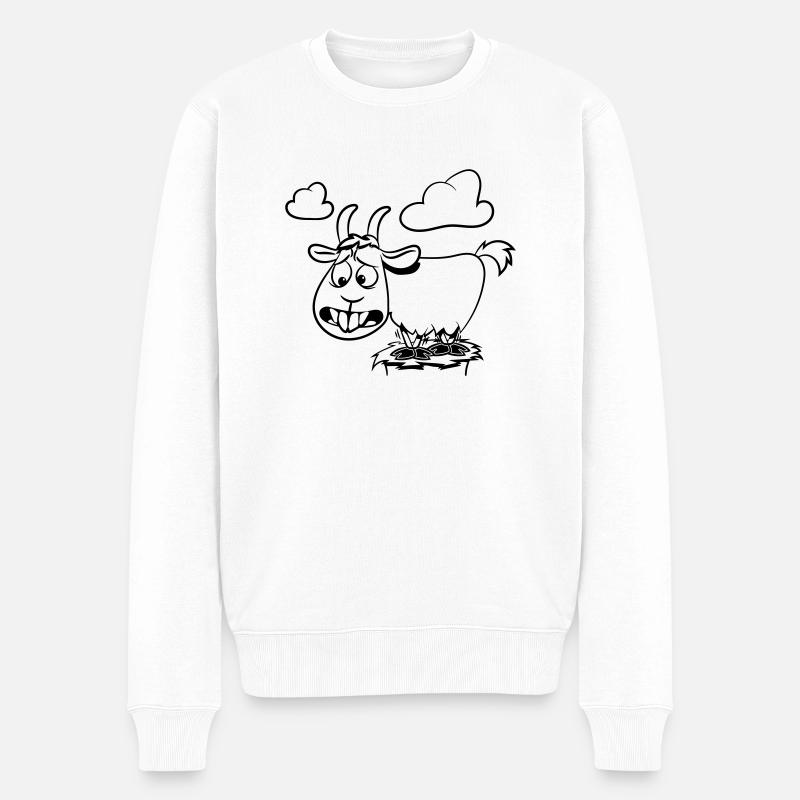 Les chèvres grimpent - Pull Premium bio Homme - blanc