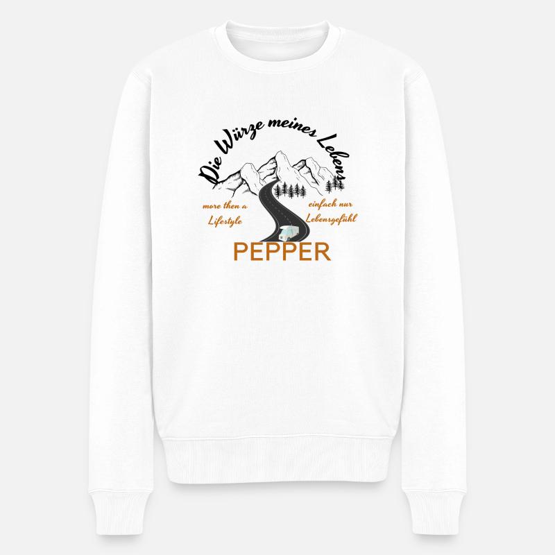Wohnmobil Lifestyle - Männer Premium Bio Pullover - Weiß