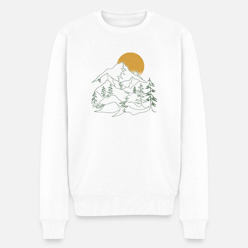 Alpes du Cervin - Pull Premium bio Homme - blanc