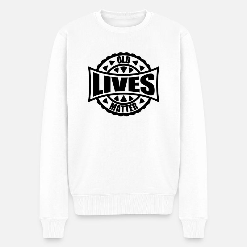 Citation Old Lives Matter - Pull Premium bio Homme - blanc