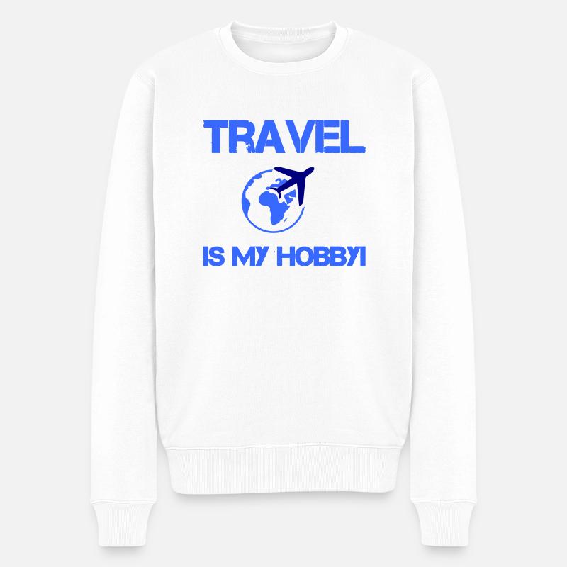 Passe-temps de voyage - Pull Premium bio Homme - blanc