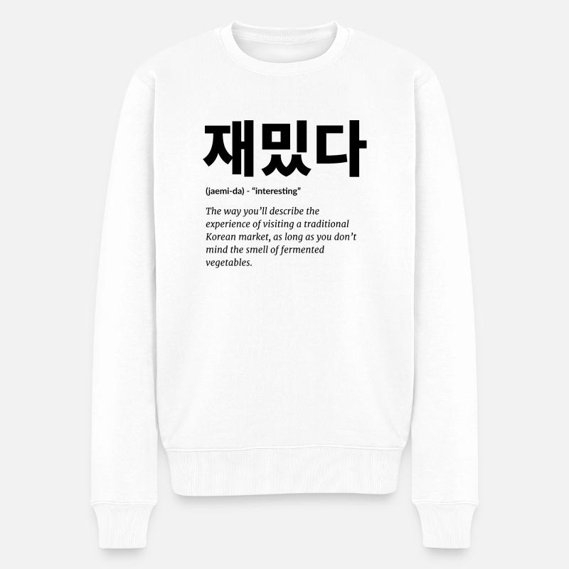 Coréen - Pull Premium bio Homme - blanc