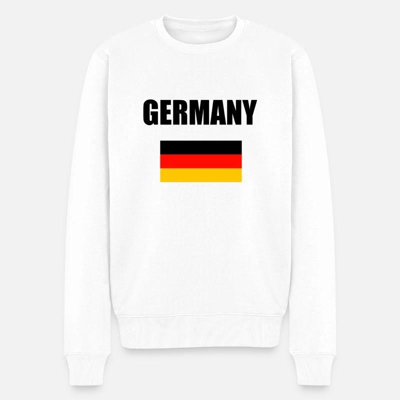 Germany mit Flaggendesign - Männer Premium Bio Pullover - Weiß