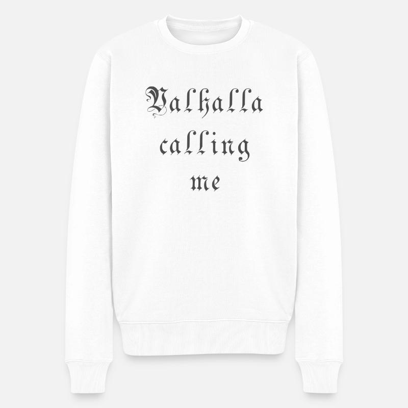 Walhalla ruft mich - Männer Premium Bio Pullover - Weiß