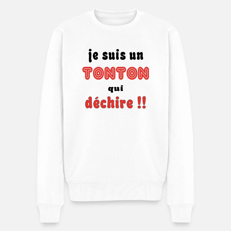 Je suis un tonton... - Pull Premium bio Homme - blanc