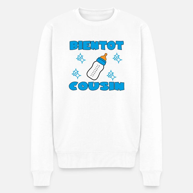 BIENTOT COUSIN - Pull Premium bio Homme - blanc