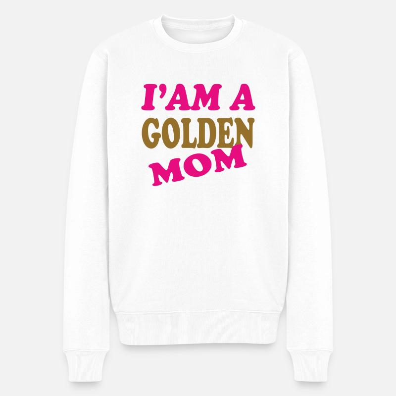GOLDEN MOM - Pull Premium bio Homme - blanc