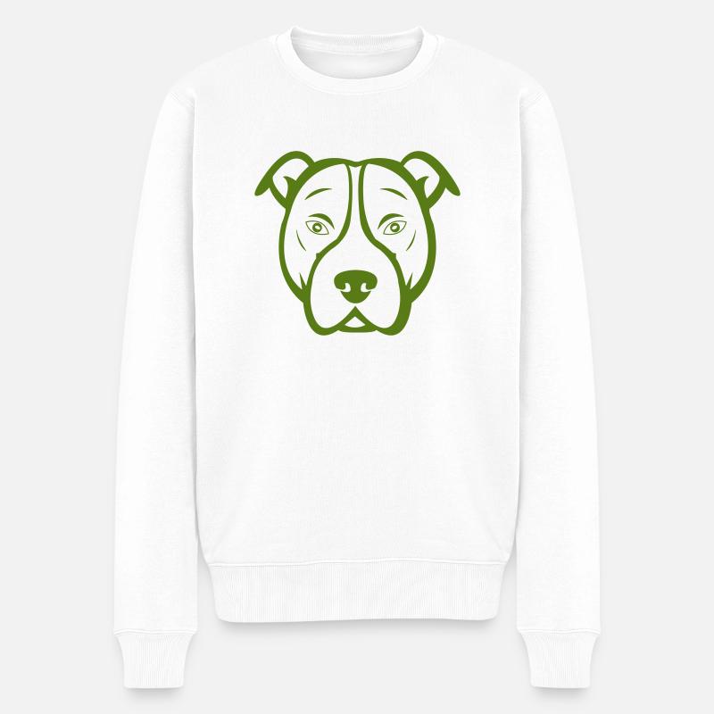 dog - Männer Premium Bio Pullover - Weiß